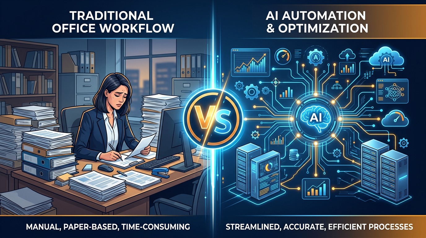 Side-by-side comparison of hiring costs versus AI automation costs over 3 years